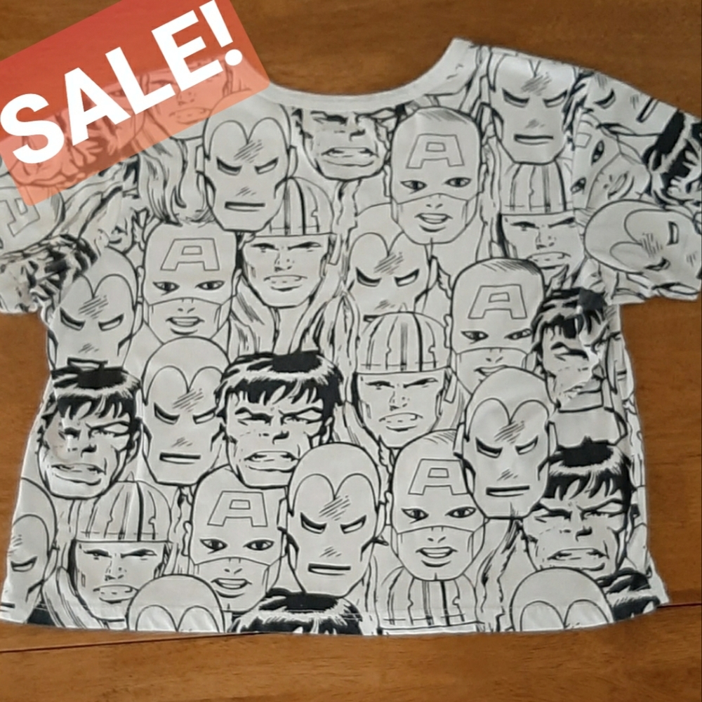 Marvel superhero crop top